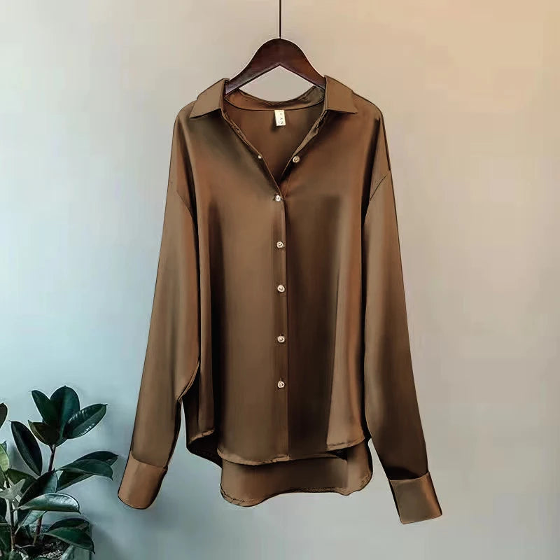 New Sweater Cardigans Woman Top Sleeve Lapel Button Elegance Sweet Casual Coats