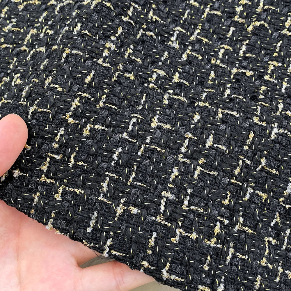 Elegant Long Sleeve Vintage Stand Collar Chic Velvet Spliced Coarse Tweed Slim A-line Dresses High Street Autumn Winter Clothing