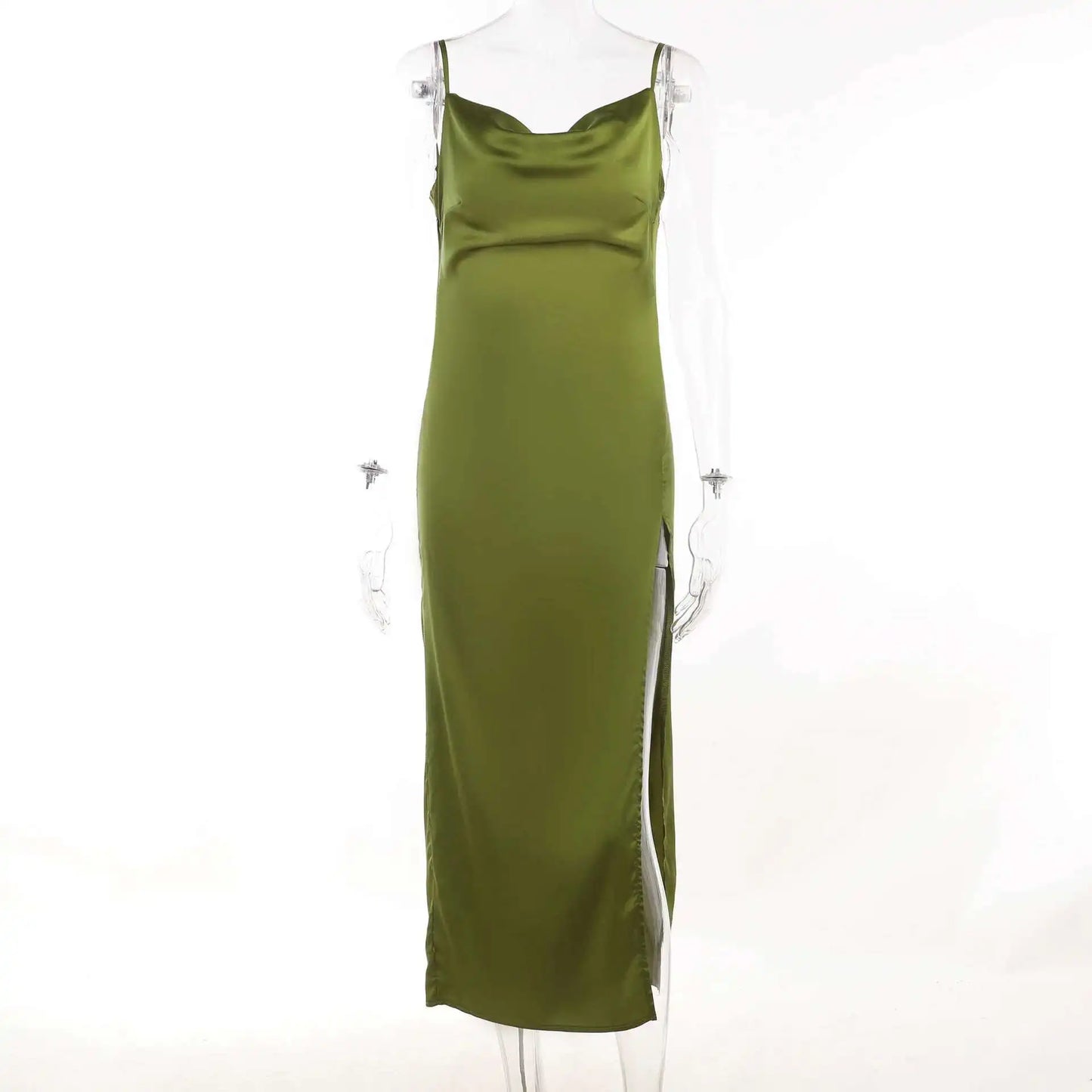 Avrilyaan White Satin dress. Backless Sexy Dress Women.Split Elegant Night Club Party Dresses Summer Long Dress Vestidos