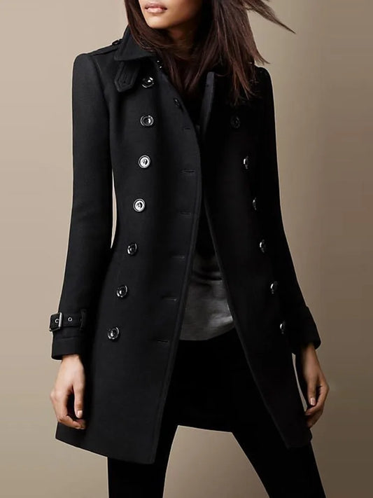 Office Coat Top Lady Casual Long Sleeve Button Coats Tops For Women Elegant Clubwear Womens Clothing Autumn Winter New