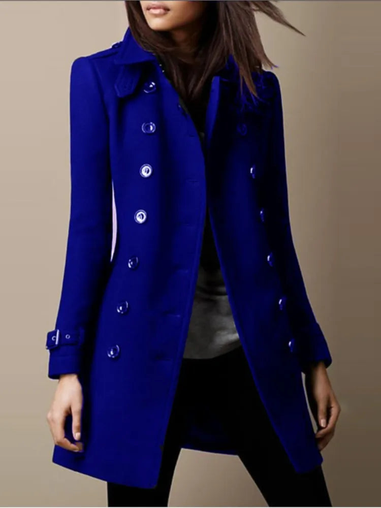 Office Coat Top Lady Casual Long Sleeve Button Coats Tops For Women Elegant Clubwear Womens Clothing Autumn Winter New