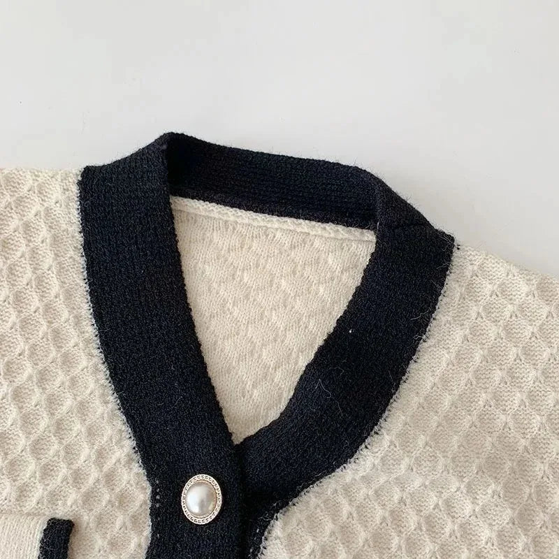 Loose Long-sleeved Knit Sweater Cardigans Outwear Coat