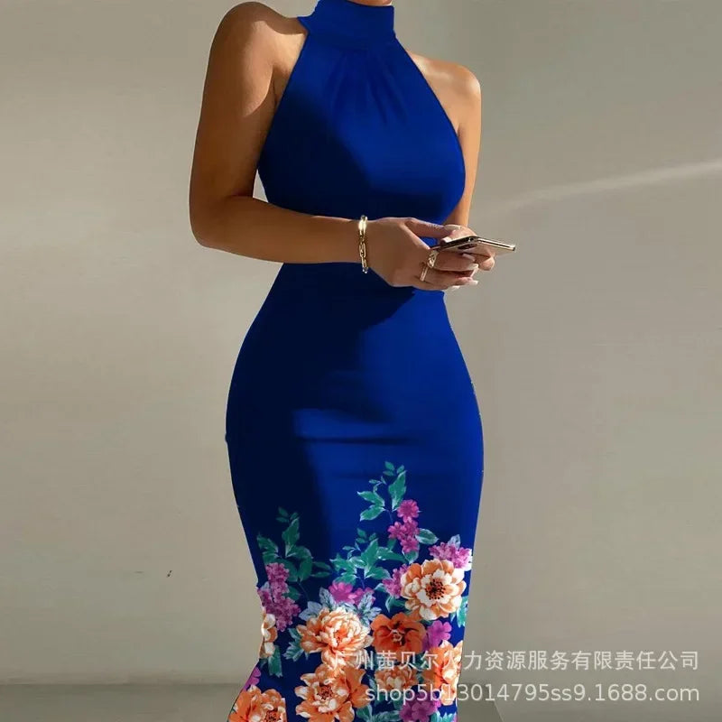Women's Clothing Lace Splicing Long-sleeved Slim Long Dress High Waist Fashion Casual