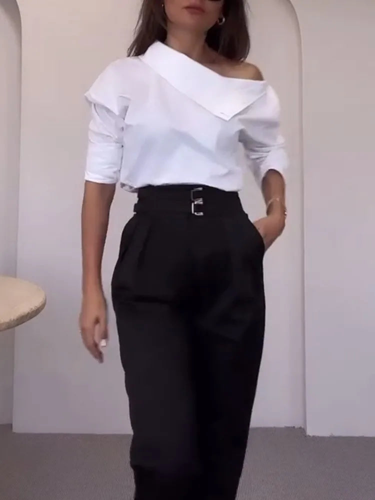 New Fashion Shirt For Women Women 2025 Casual Long-sleeve Button Women's Blouse Spring Chic White Tops Office Shirts Female