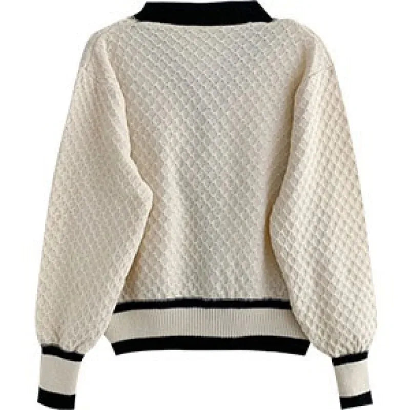 Loose Long-sleeved Knit Sweater Cardigans Outwear Coat