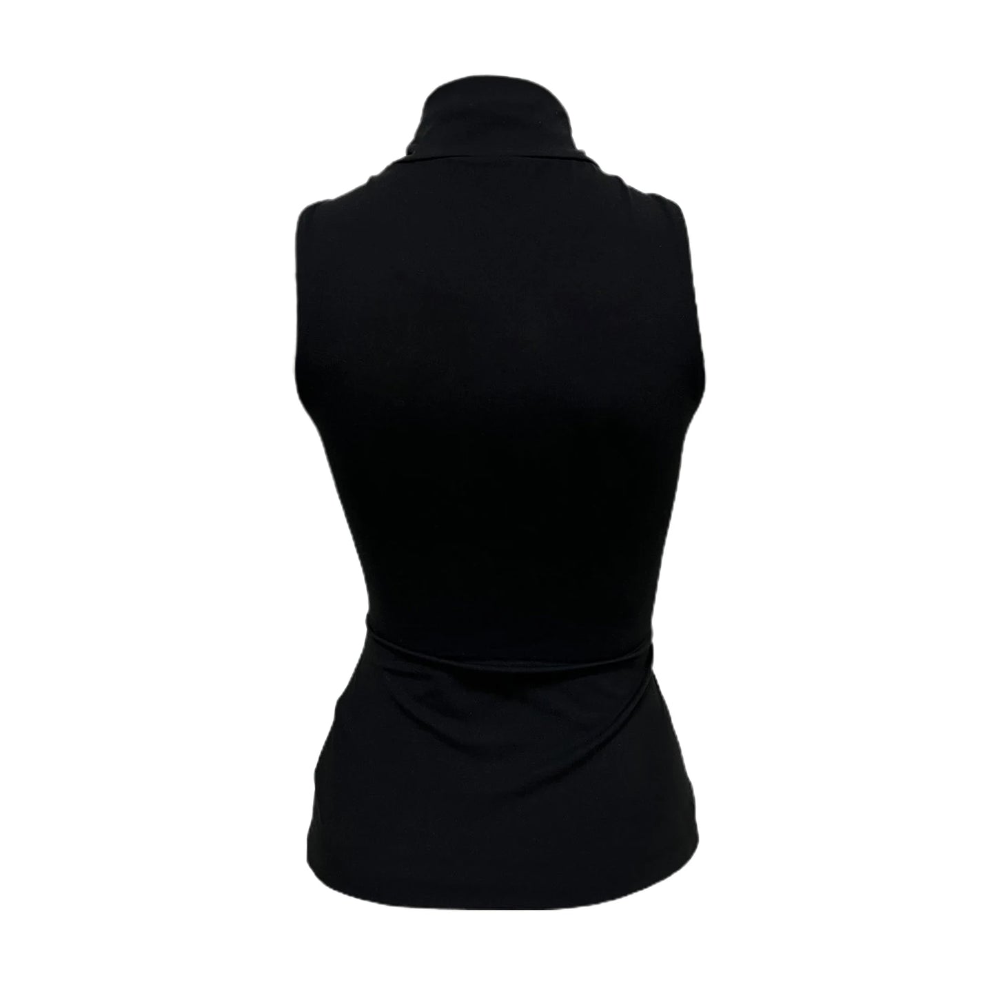 Women Halter Tops Twist Front Sexy Ring Pleated Tank Tops Turtleneck Dressy Sleeveless Summer Slim Fit Vest Streetwear 2025
